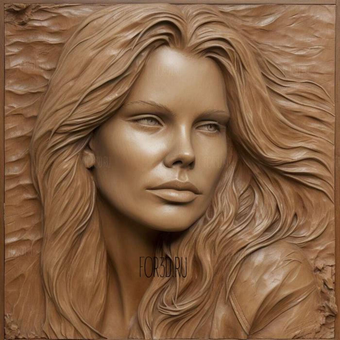 Kim Basinger 1 stl model for CNC